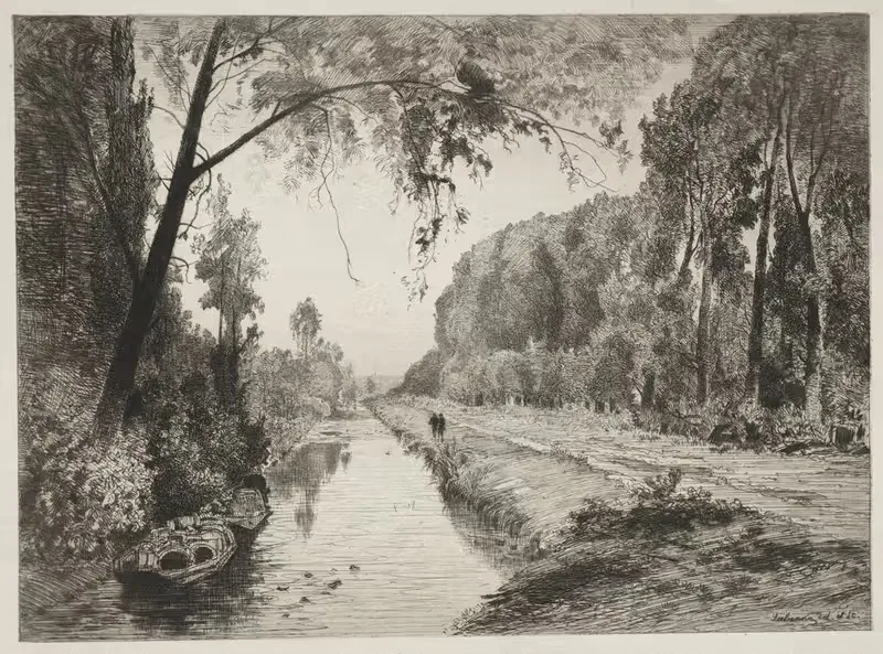Канал у моста Сент-Максенс by Максим Лаллан, c. 1878 — digital art print download
