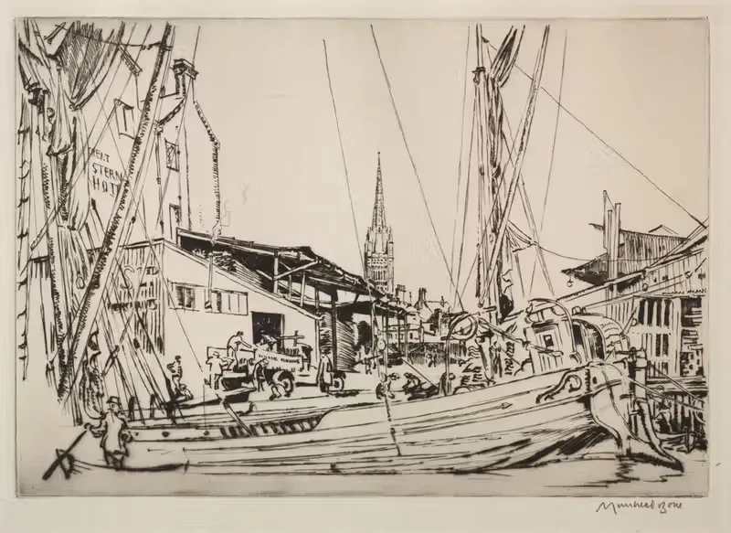 Спираль собора Нориджа by Мюрхед Бон, 1937 — digital art print download
