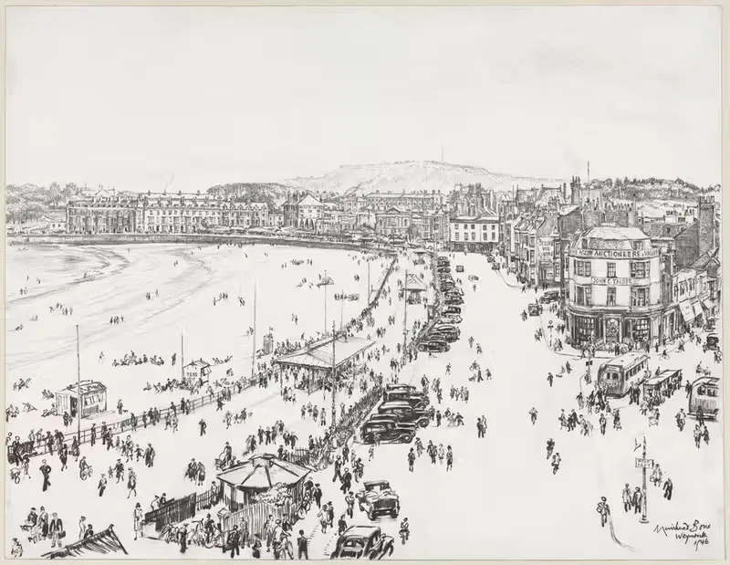 Уэймут и далекий Портленд by Мюрхед Бон, 1946 — digital art print download