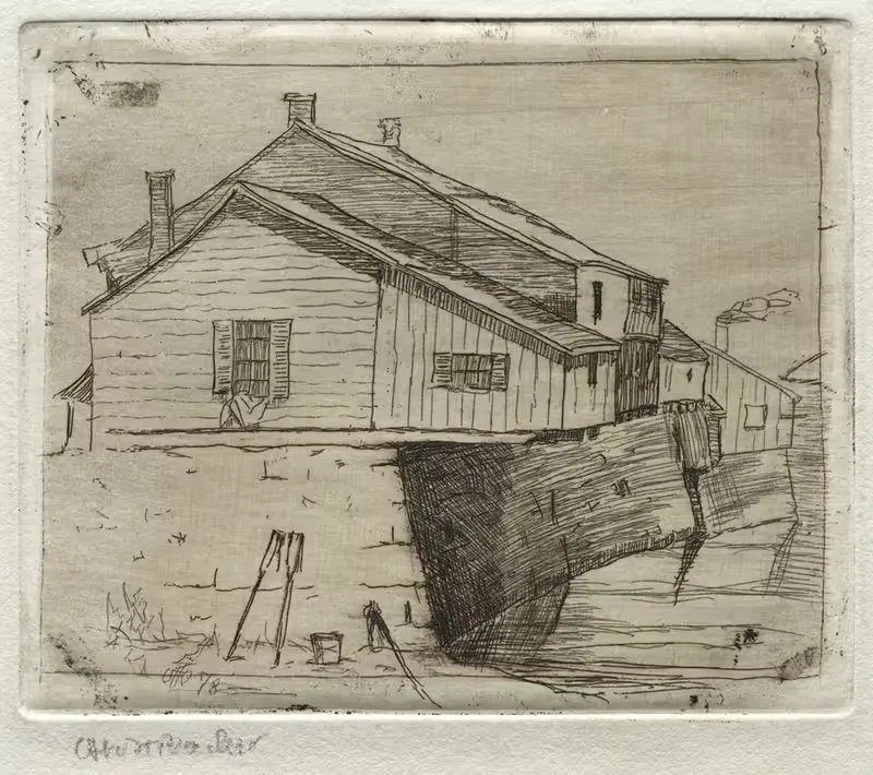 Коттеджи, Кливленд by Отто Генри Бахер, 1878 — digital art print download