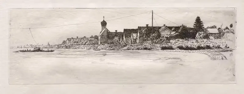 Паром у Швабель Вайс by Отто Генри Бахер, 1879 — digital art print download