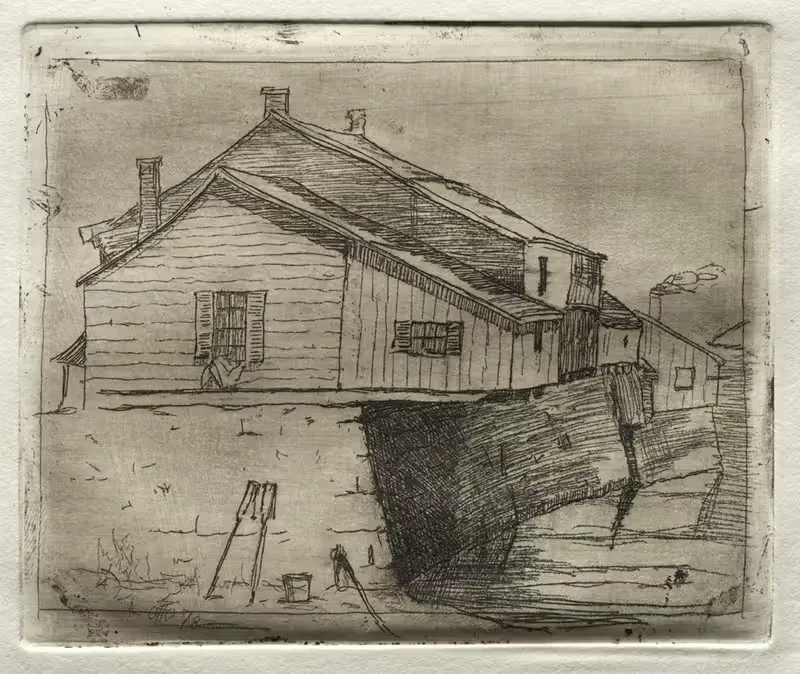 Дом над водой by Отто Генри Бахер, 1878 — digital art print download