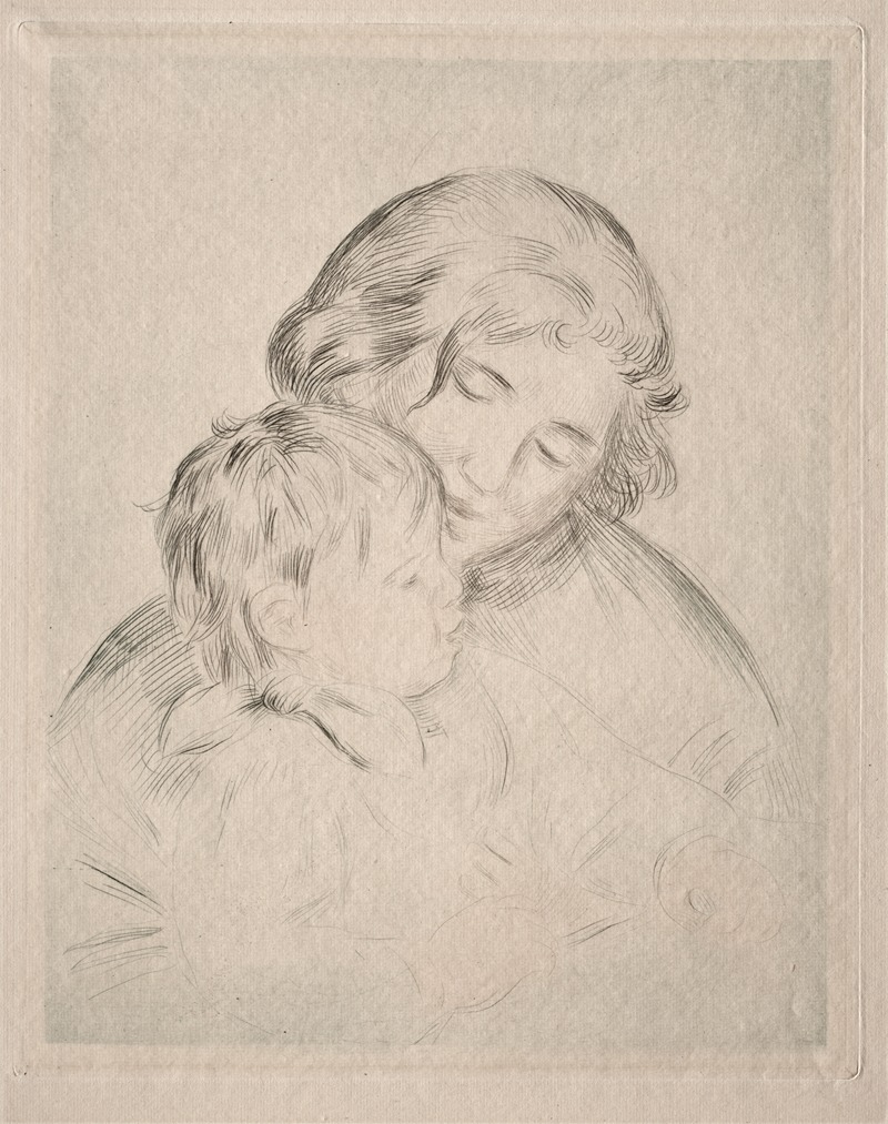 Mother and Child by Пьер-Огюст Ренуар, 1896 — digital art print download