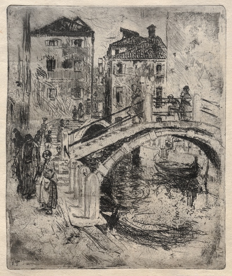 Venetian Canal and Bridges — Robert Frederick Blum