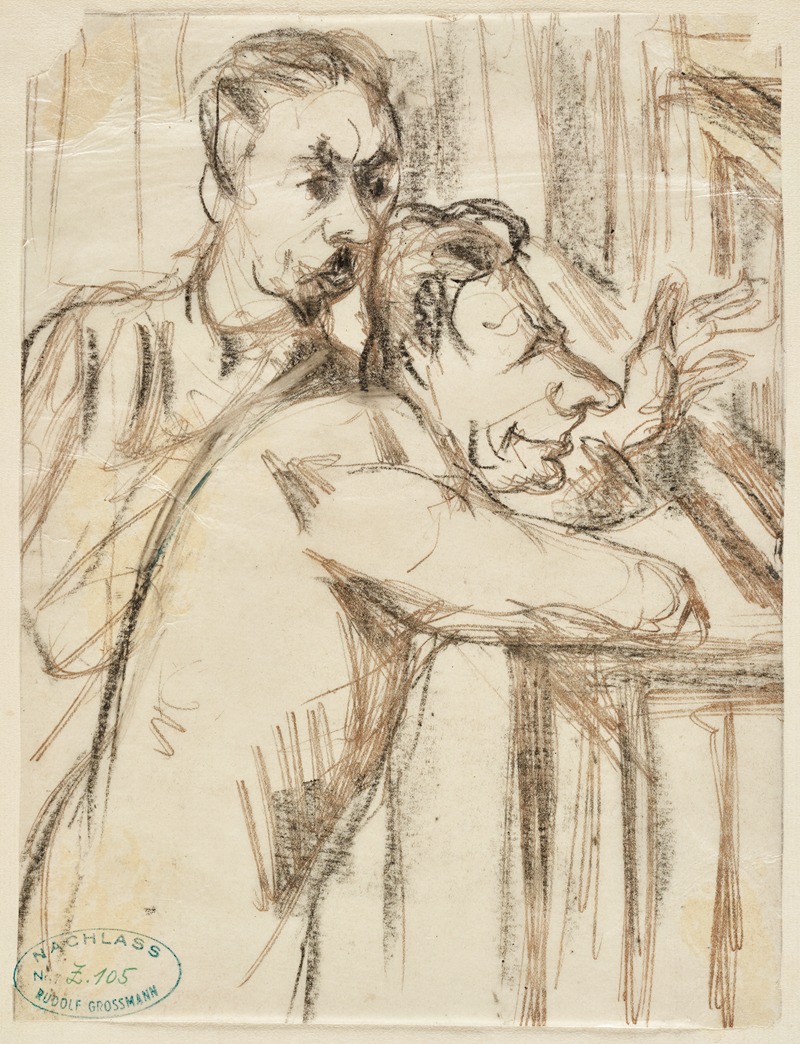 At the exhibition; Critics by Рудольф Гроссманн, 1922-1925 — digital art print download