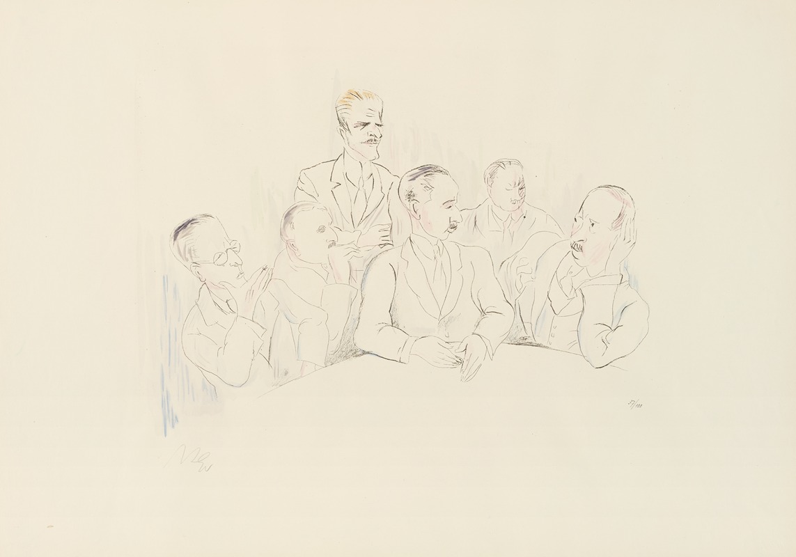 Aufsichtsratzssitzung (Cocain, 9) by Рудольф Гроссманн, 1924 — digital art print download
