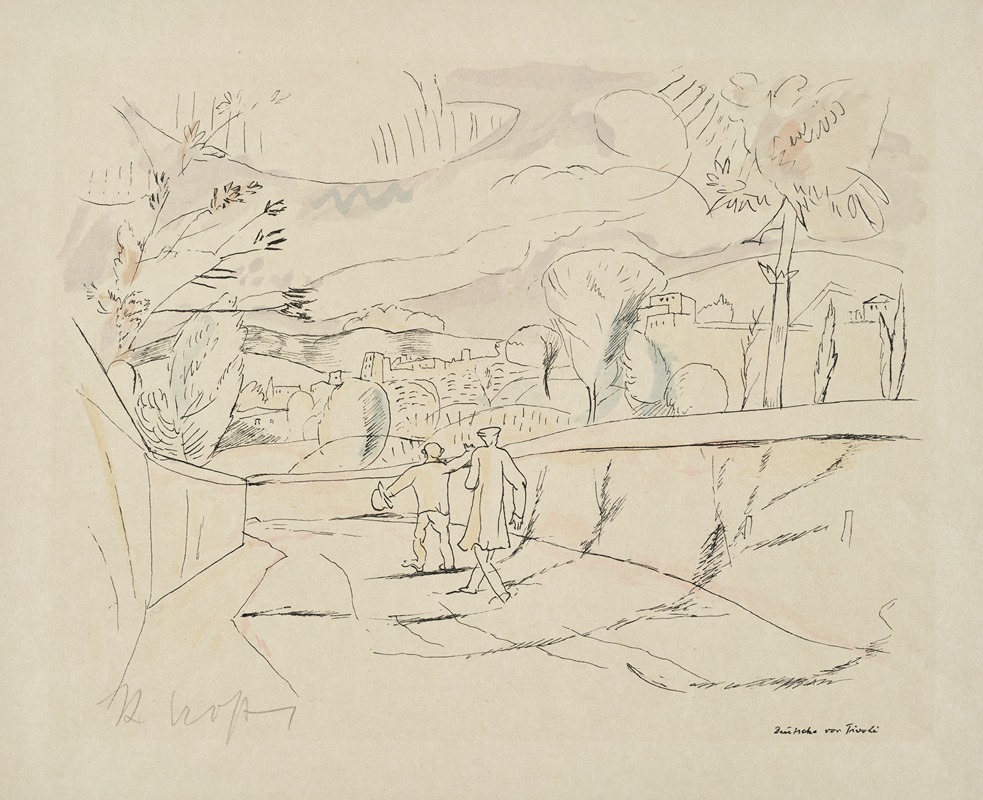 Deutsche vor Tivoli by Рудольф Гроссманн, 1922-1925 — digital art print download