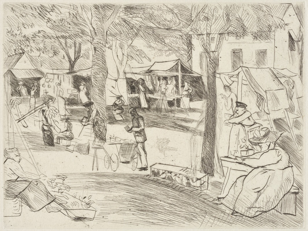 Jahrmarkt by Rudolf Grossmann, 1923 — digital art print download
