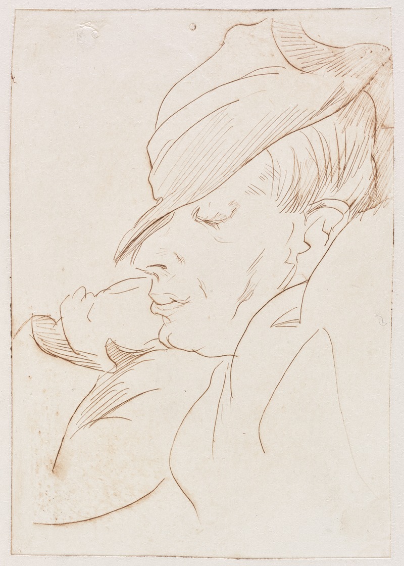 Self-portrait in Profile by Rudolf Grossmann, 1922 - 1925 — digital art print download