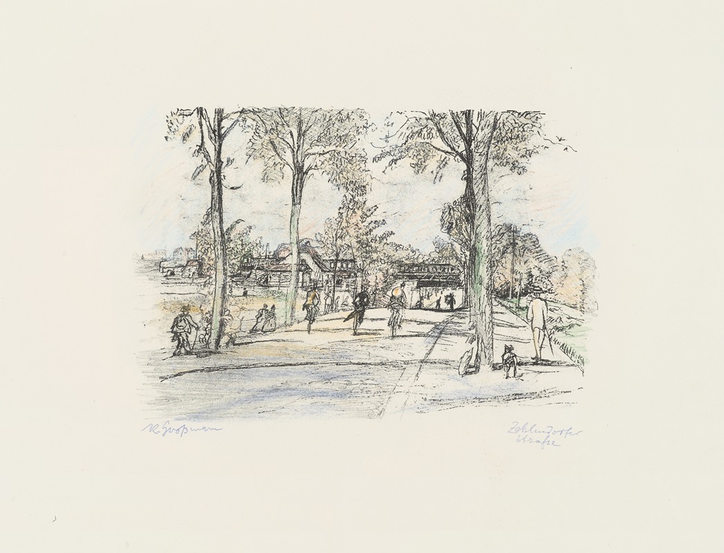 Zehlendorfer Straße (Um Berlin) by Рудольф Гроссманн — digital art print download