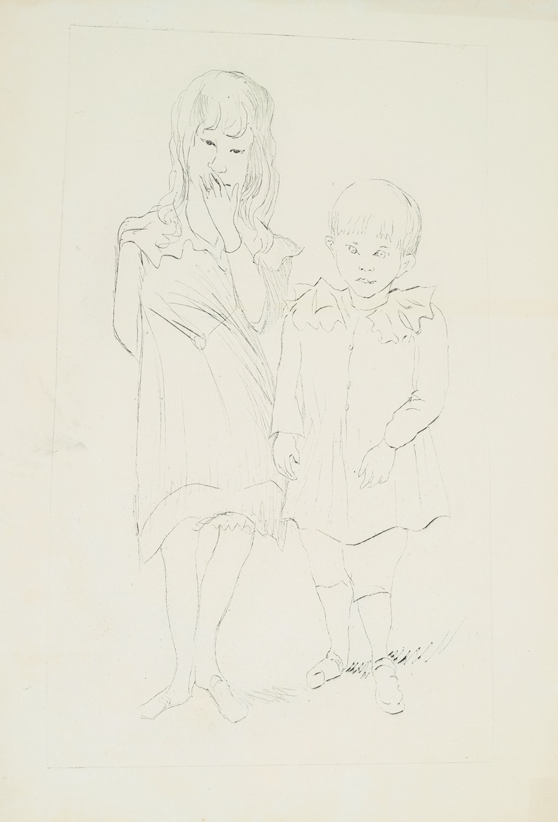 Zwei Kinder by Рудольф Гроссманн, 1919-1922 — digital art print download