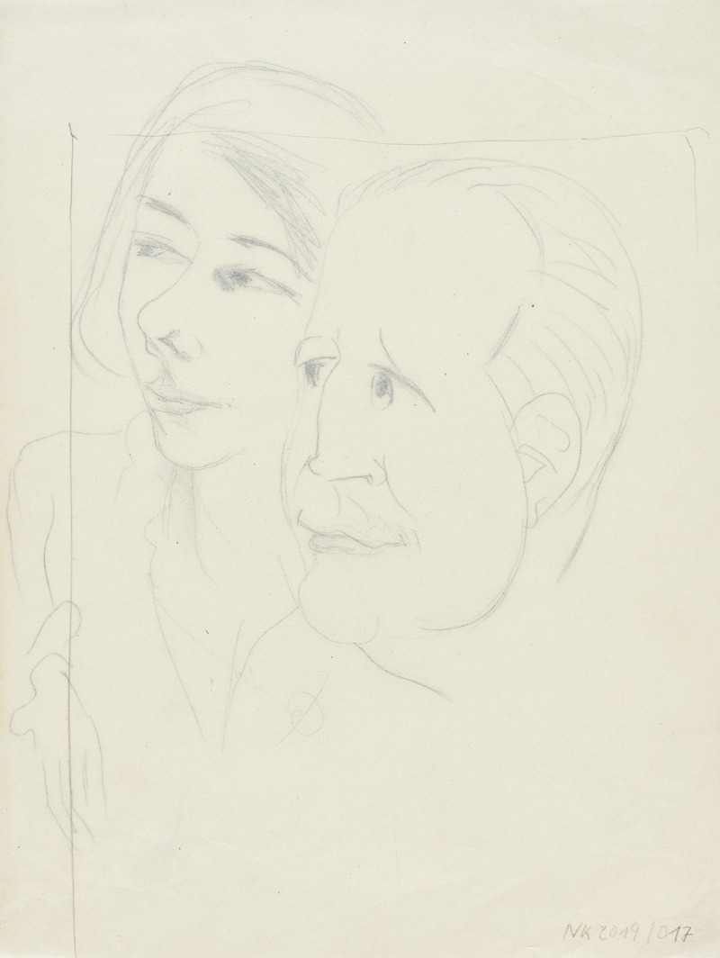 Zwei Köpfe im Halbprofil by Рудольф Гроссманн, 1922-1924 — digital art print download