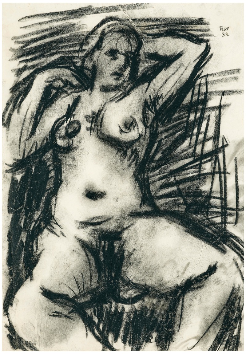 Female nude by Рудольф Ваккер, 1932 — digital art print download