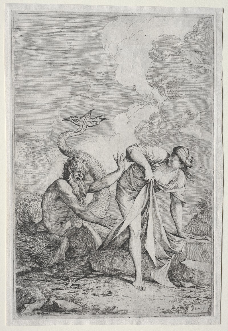Glaucus and Scylla by Сальватор Роза, c. 1661 — digital art print download