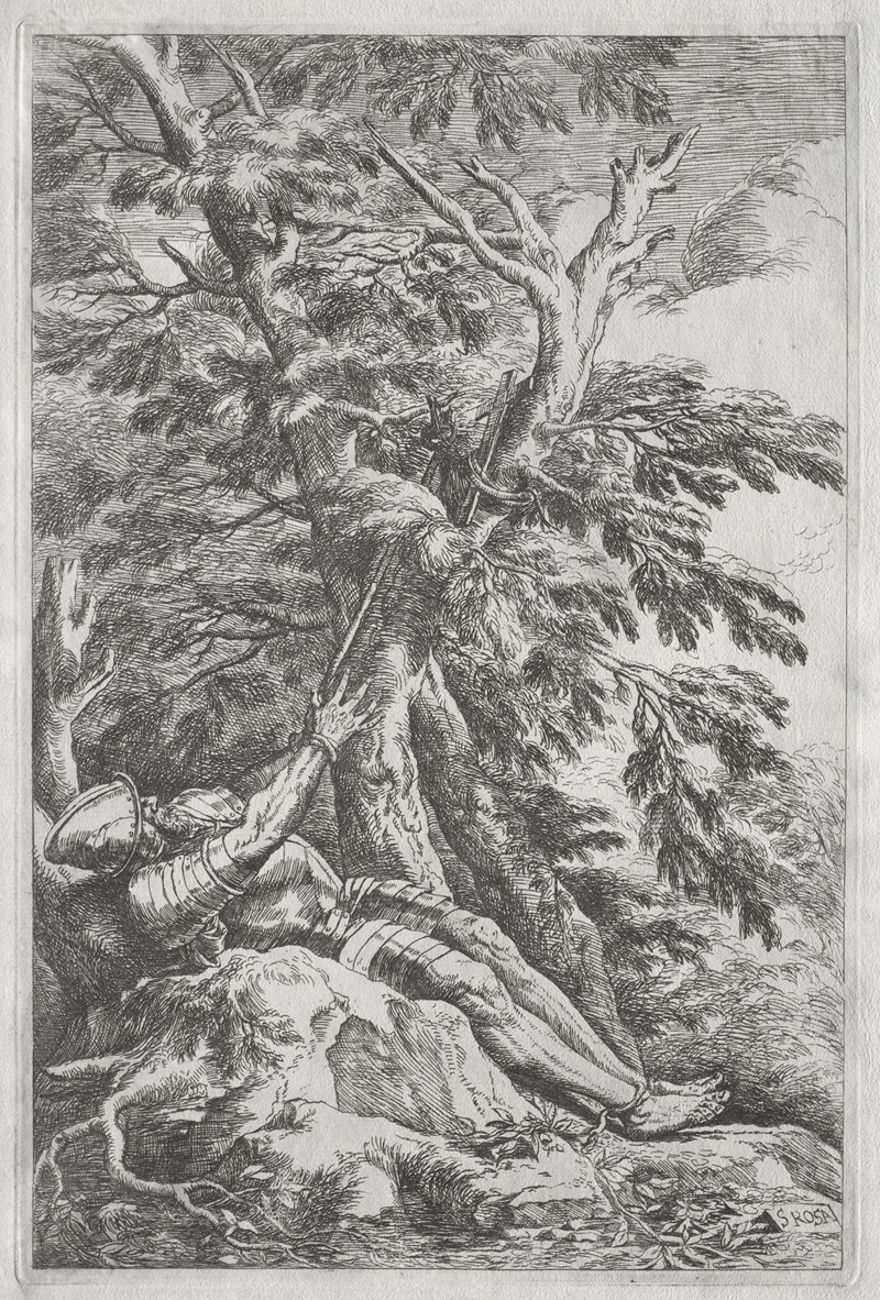 St. William the Hermit by Сальватор Роза, c. 1662 — digital art print download