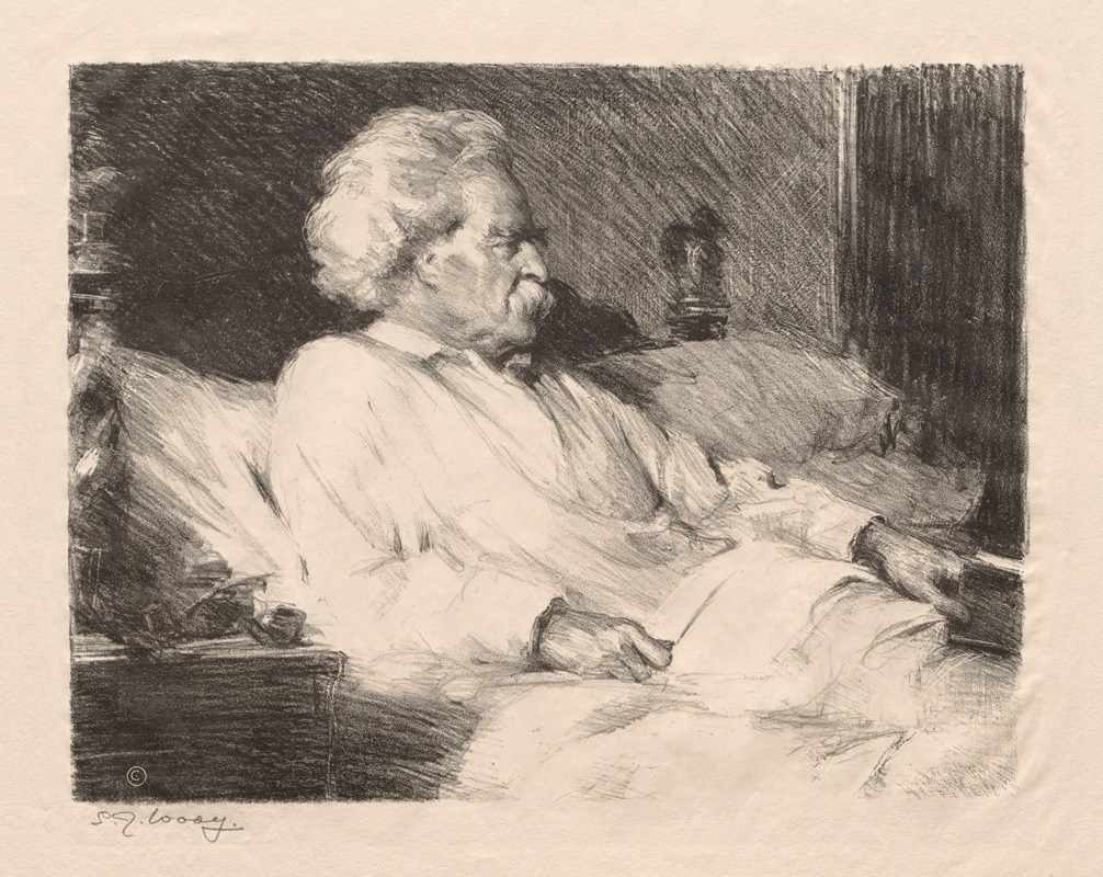 Mark Twain by Самуэль Джонсон Уулф — digital art print download