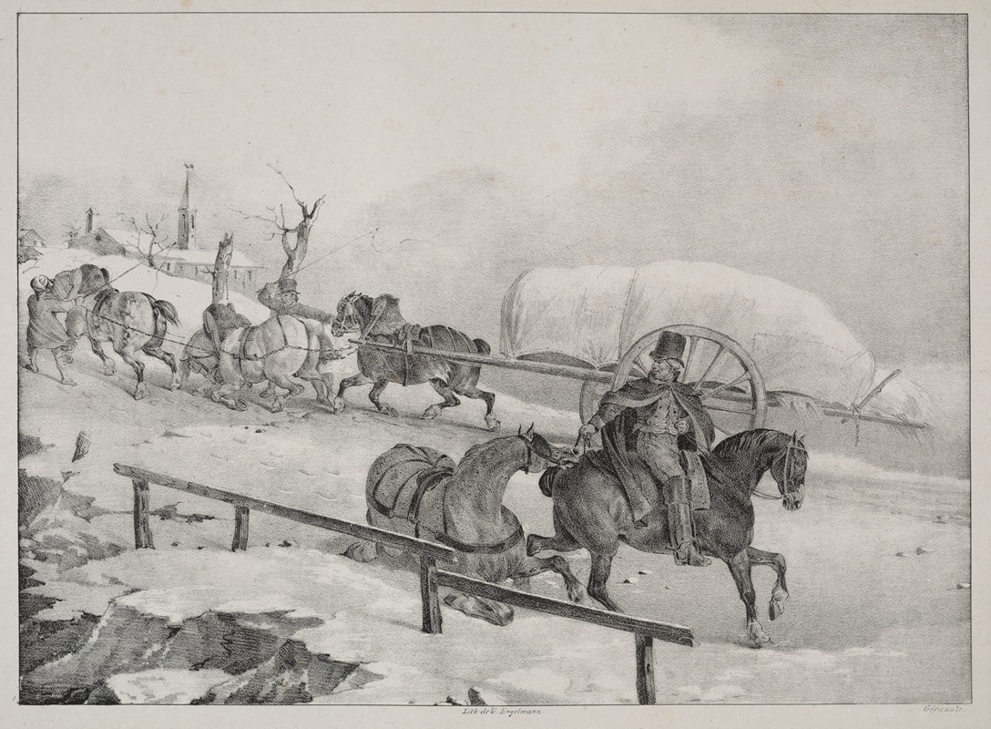 Wagoner Climbing a Hill by Теодор Жерико, 1823 — digital art print download
