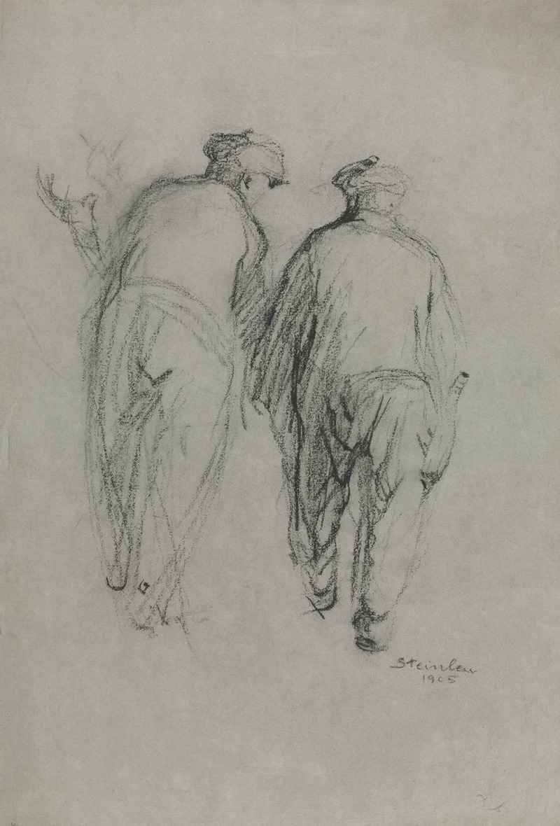 Two Men Working, Rear View by Теофиль Александр Стенлен, 1905 — digital art print download