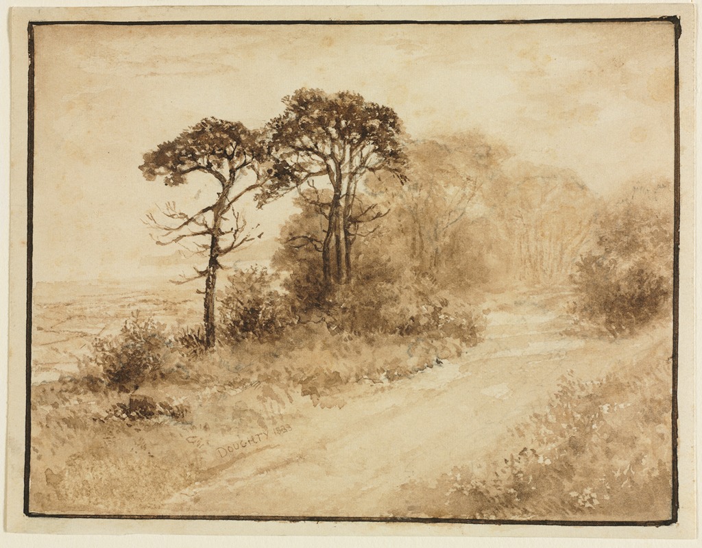 Landscape with Winding Road by Thomas Doughty, 1833 — digital art print download