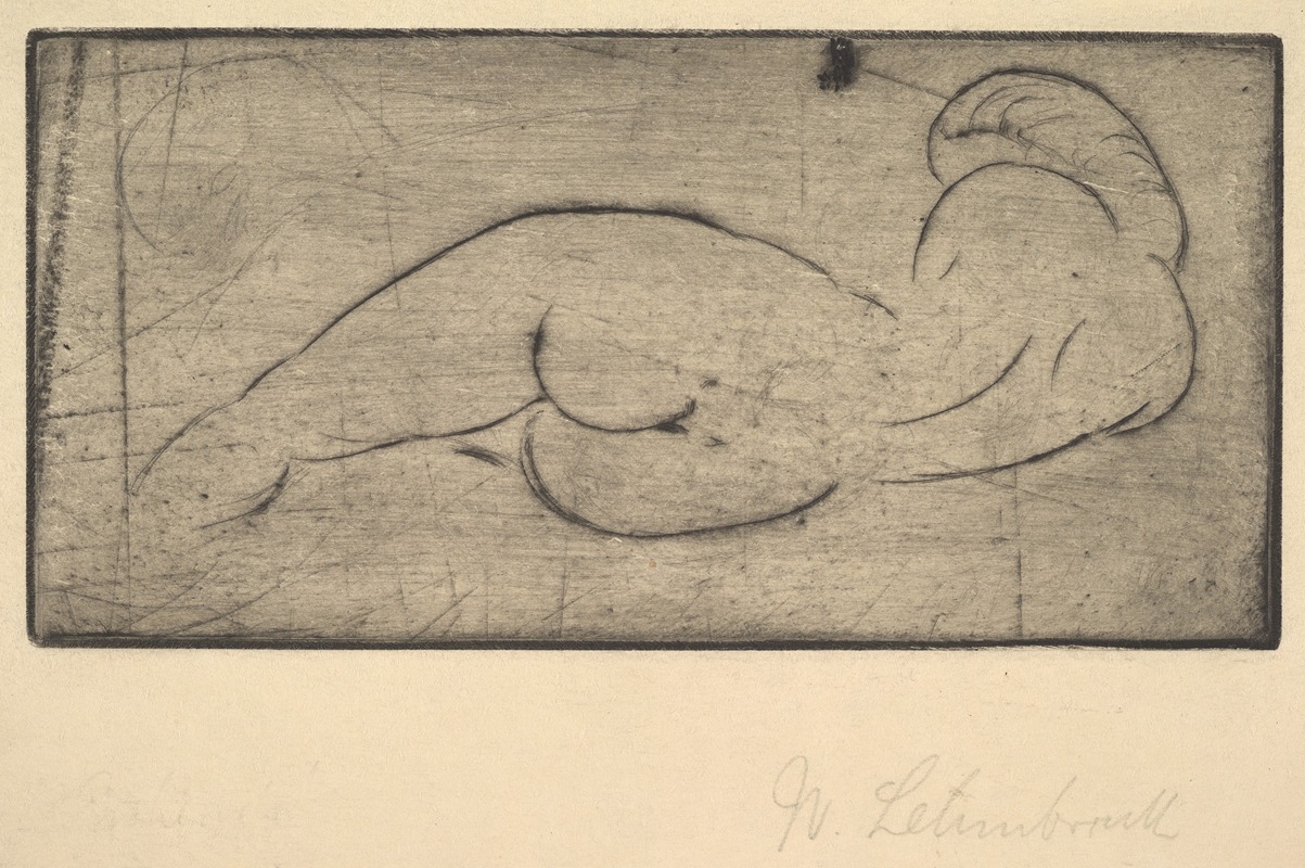 Repose (Ruhende vom Rücken) by Вильгельм Лембрук, 1913 — digital art print download