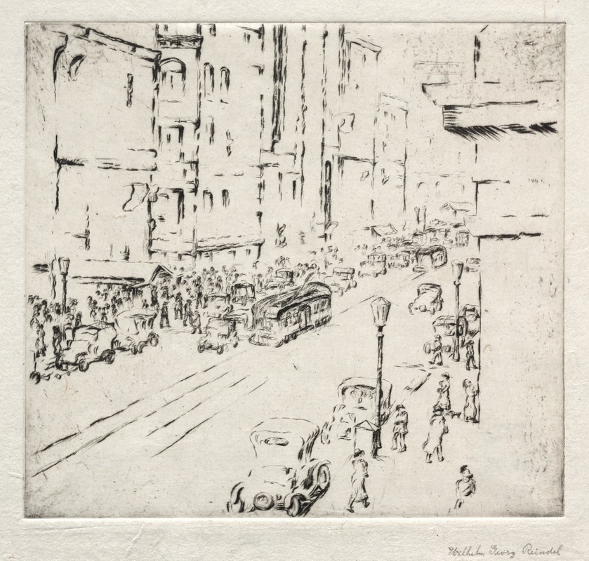 The Avenue by William George Reindel, c. 1918 — digital art print download