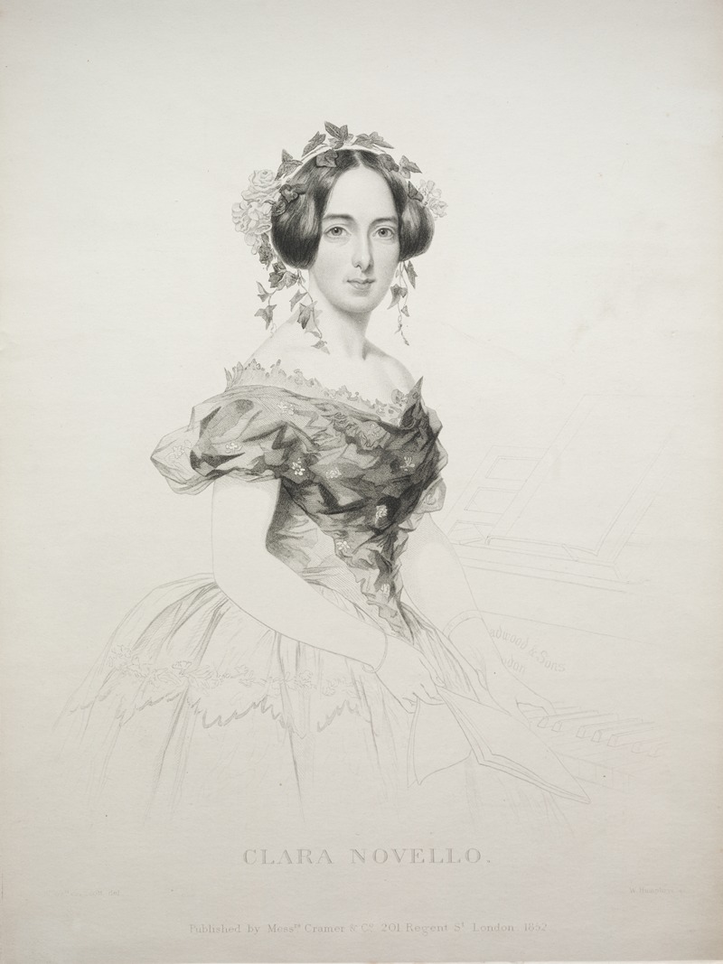 Clara Novello by William Humphreys, 1852 — digital art print download