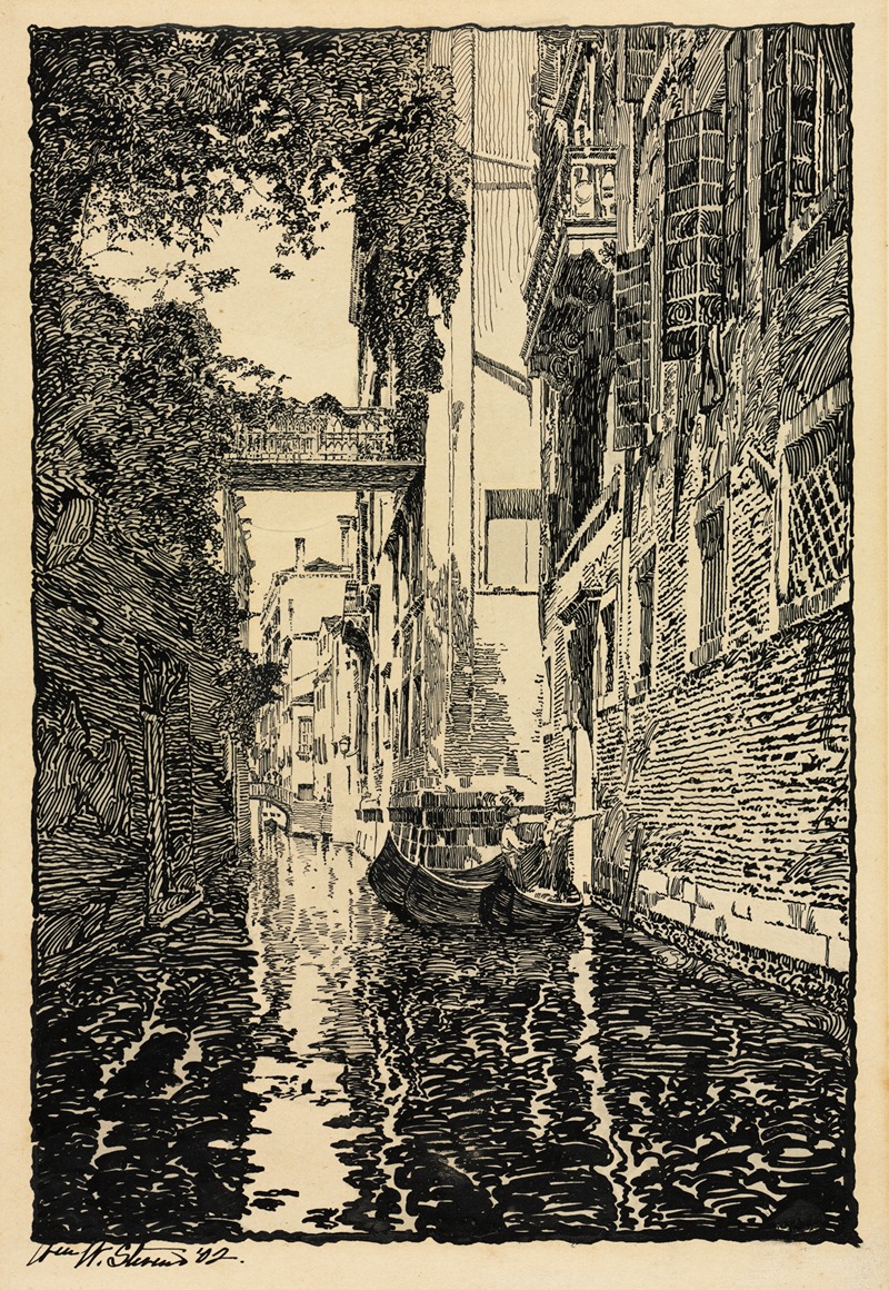 Venetian Canal by William Wentworth Stevens, 1902 — digital art print download