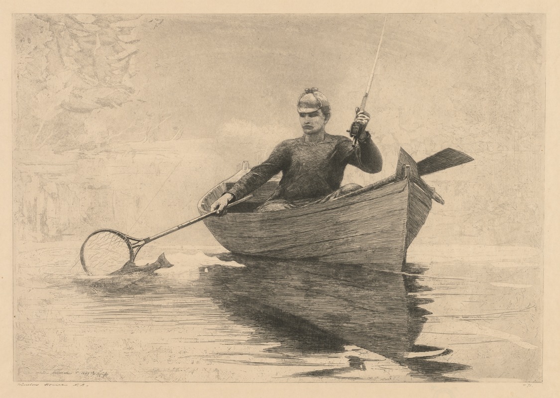 Fly Fishing by Уинслоу Хомер, 1889 — digital art print download