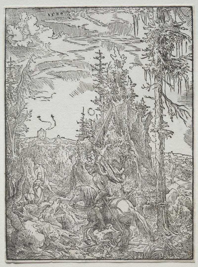 St. George and the Dragon by Вольфганг Хубер, 1520 — digital art print download