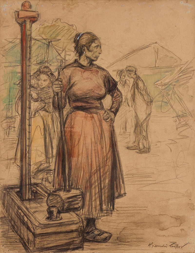 Femme avec un maillet — Achille Granchi-Taylor