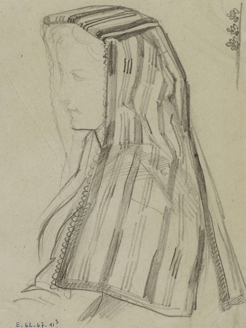 Coiffure napolitaine by Анаис Колен-Тудуз, 1865 — digital art print download