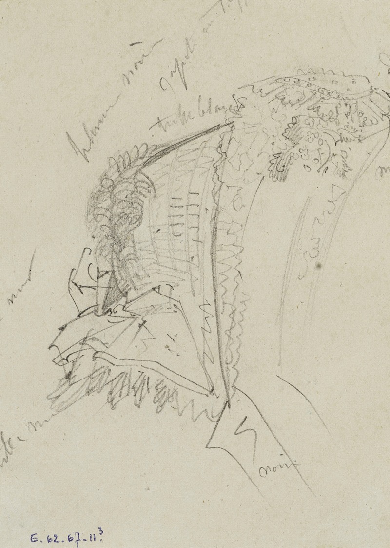Détail de coiffe fleurie by Анаис Колен-Тудуз, 1863-1864 — digital art print download