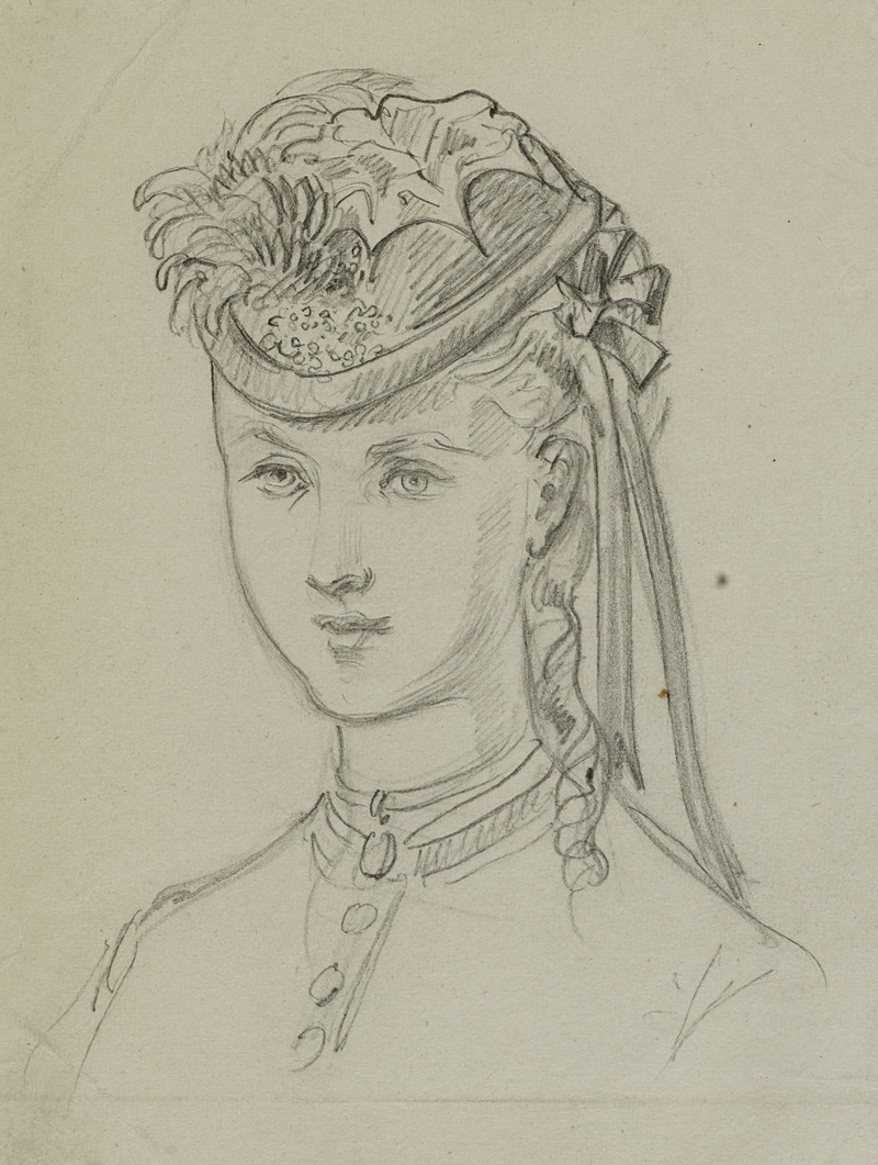 Tête féminine avec coiffe 2 by Анаис Колен-Тудуз, 1862-1872 — digital art print download