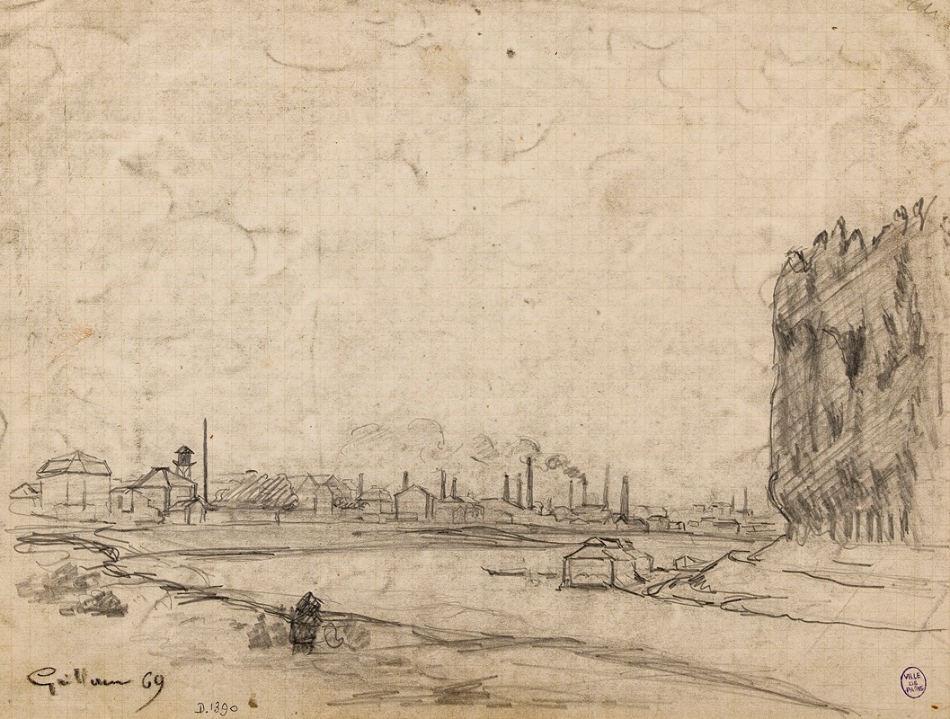Usines. Les Forges à Ivry by Арман Гийомэн, 1869 — digital art print download