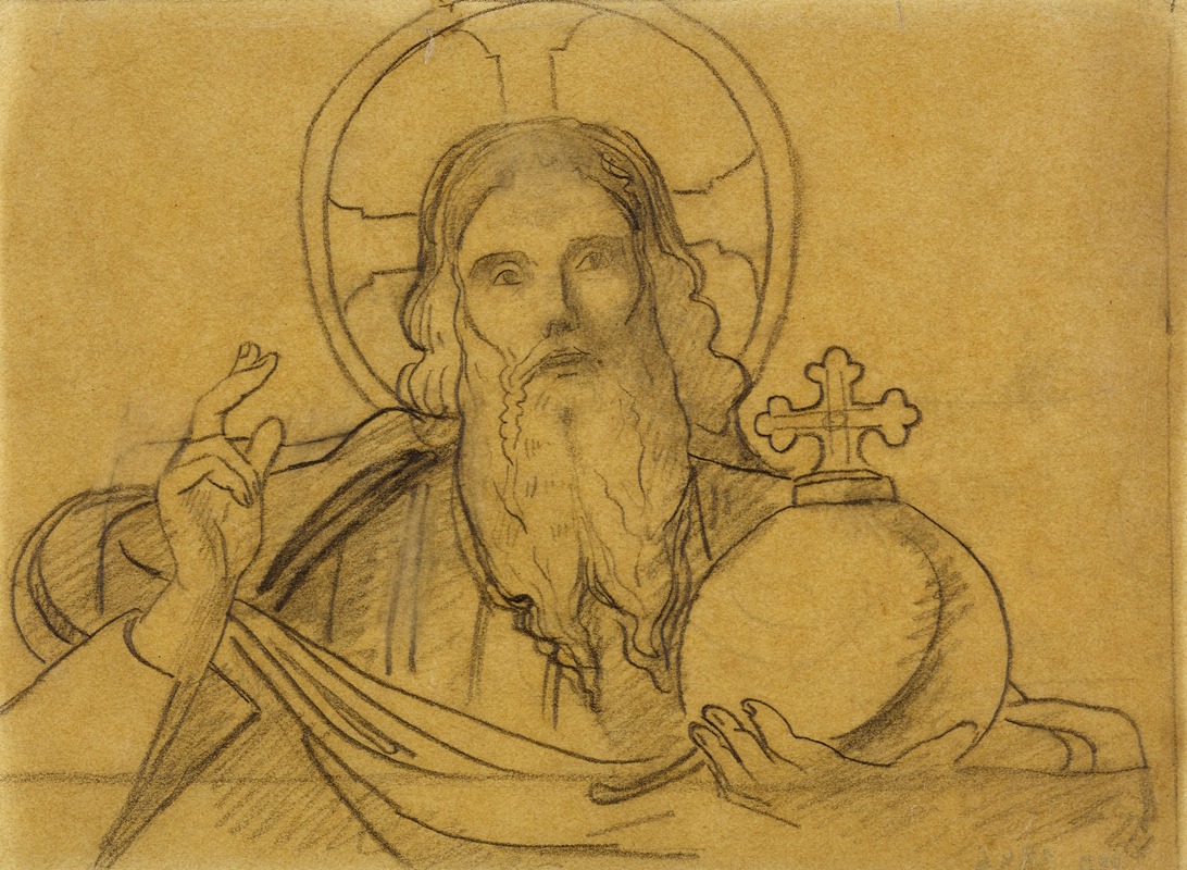 Dieu le père bénissant by Артур-Жозеф Генье — digital art print download