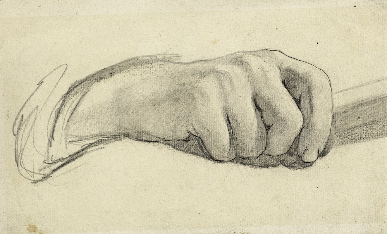 Etude anatomique. Main droite tenant un baton — Arthur-Joseph Gueniot