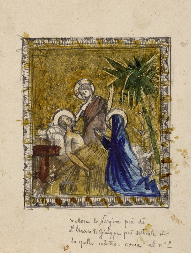 Etude pour un tableau la mort de saint Joseph — Arthur-Joseph Gueniot