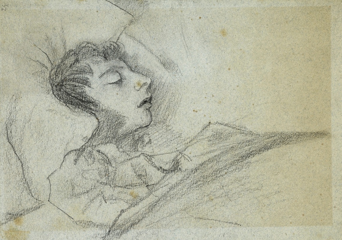 La malade by Arthur-Joseph Gueniot, 1888 — digital art print download