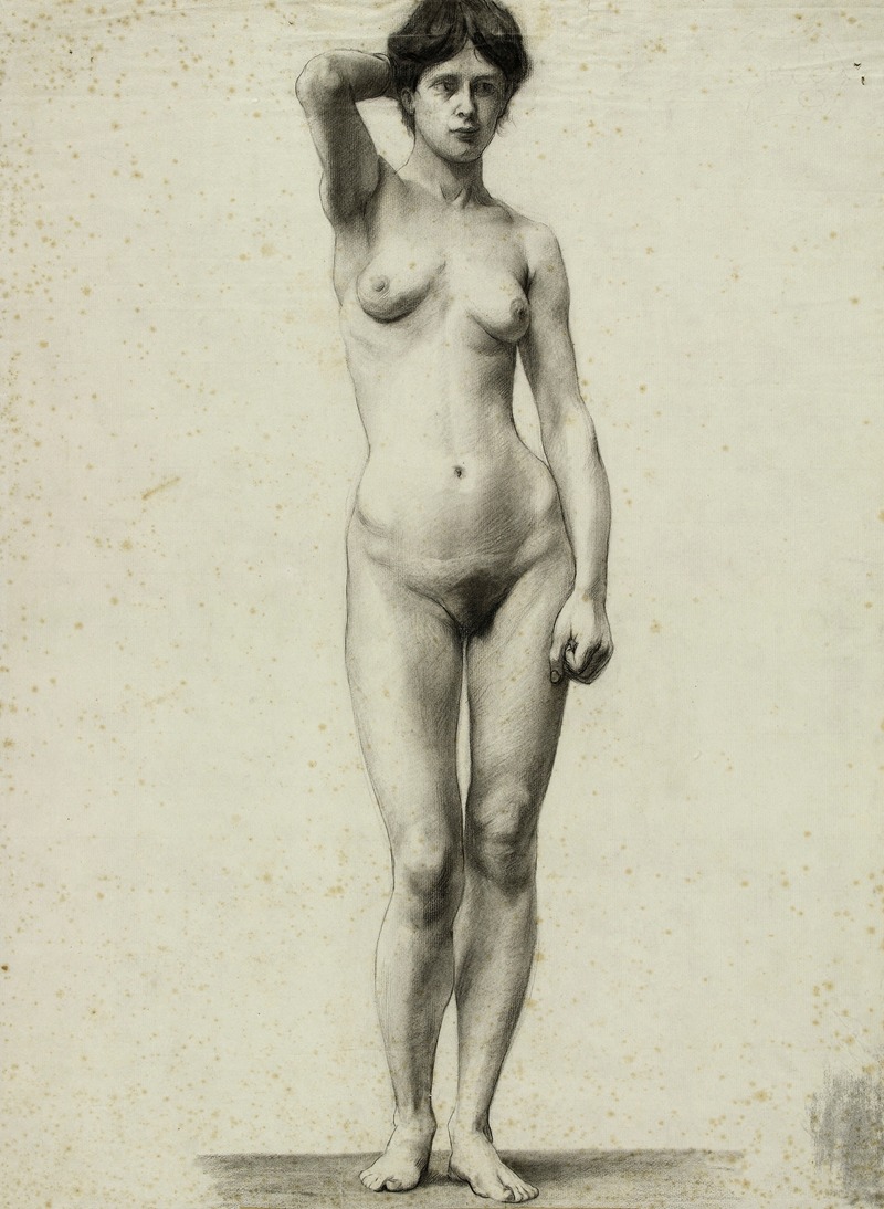 Le modèle Renée Danjou (Nu en pied) — Arthur-Joseph Gueniot
