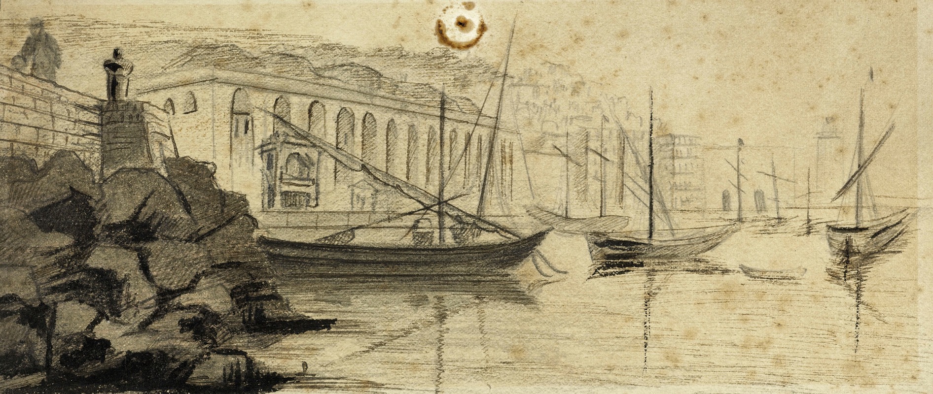Le port d'Alger by Артур-Жозеф Генье — digital art print download