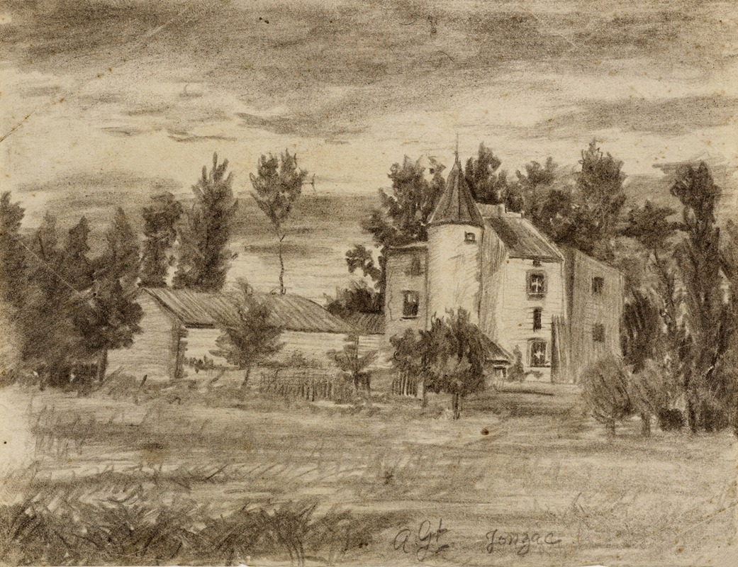 Manoir à Jonzac by Артур-Жозеф Генье — digital art print download