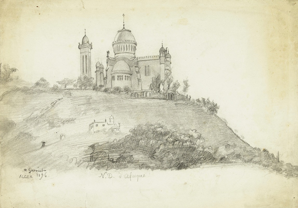 Notre-Dame d'Afrique à Alger by Артур-Жозеф Генье, 1896 — digital art print download