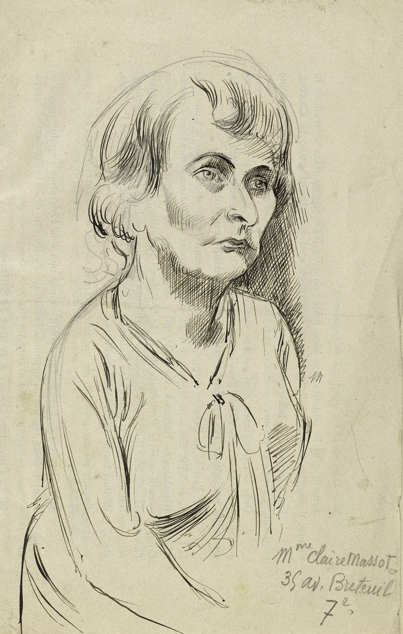 Portrait de Madame Claire Massot — Arthur-Joseph Gueniot