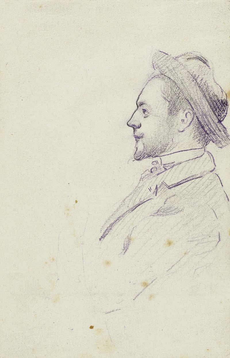 Portrait d'homme en buste by Артур-Жозеф Генье, 1895 — digital art print download