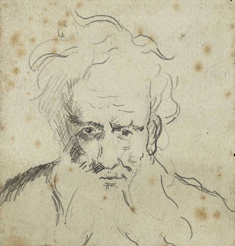 Tête de vieillard barbu, de face — Arthur-Joseph Gueniot