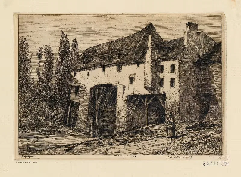 Мельница воробьев в Шарентон-ле-Пон by Огюст Пекенё, 1847 — digital art print download