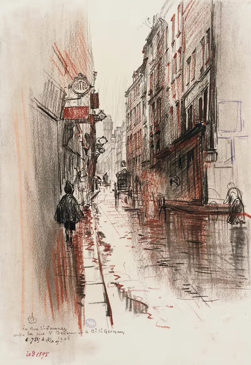 Rue Saint Jacques by Charles Jouas, 1906 — digital art print download