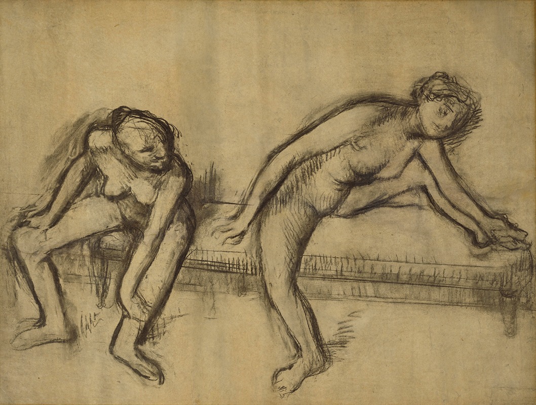 Deux danseuses sur un banc by Эдгар Дега — digital art print download