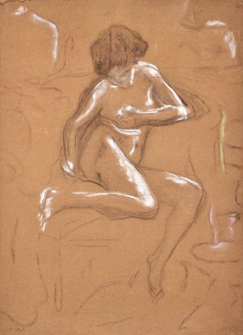 Nu assis sur un canapé by Эдвард Вюйяр, 1912 — digital art print download