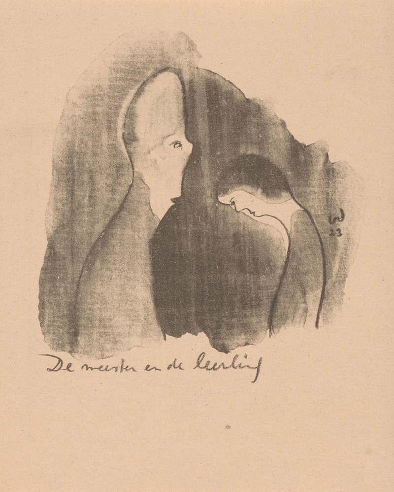 De meester en de leerling by Эрих Вихманн, 1923 — digital art print download